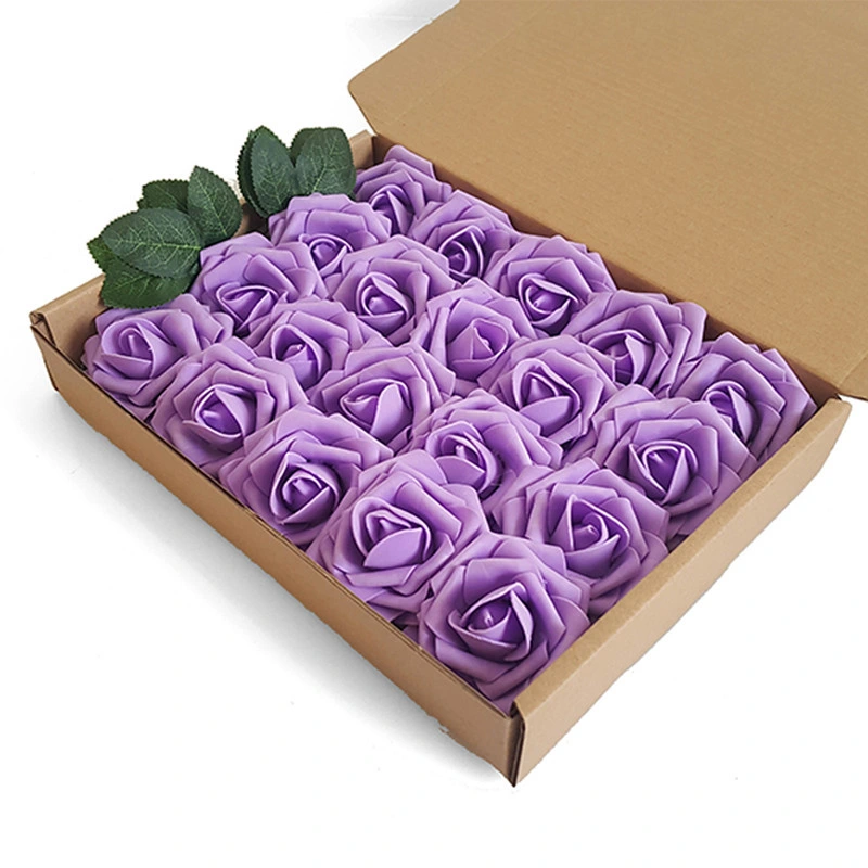 Amazon Hot Sale 20PCS Artificial Flowers Made of Foam Rose Flowers for Wedding Decoration