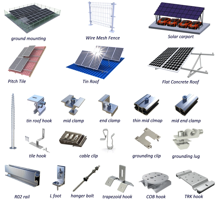 Tin Roof Seam Mounting System Aluminum Alloy Structure Brackets