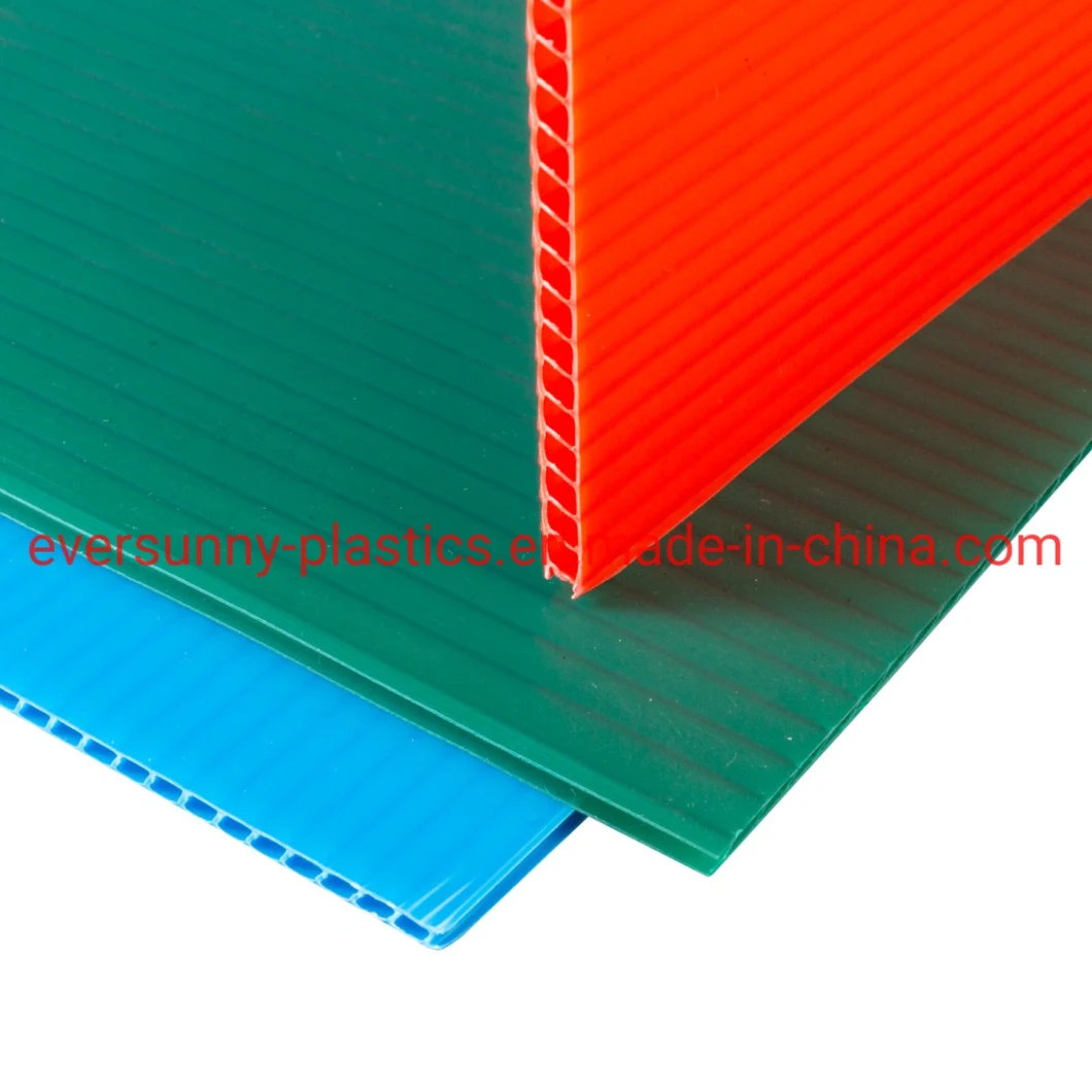 White, Black, Yellow Coroplast Corrugated Plastic Sheets PP Hollow Sheet