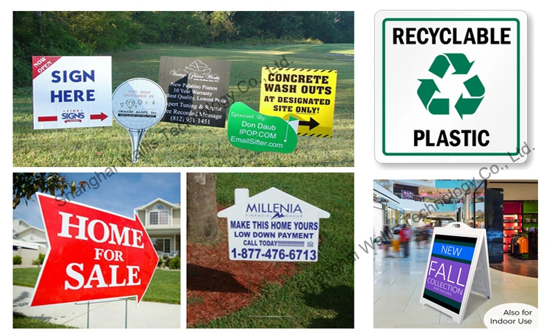 PVC Pet PETG Pppc Plastic Sheet for Corrugated Coroplast Lawn Signs