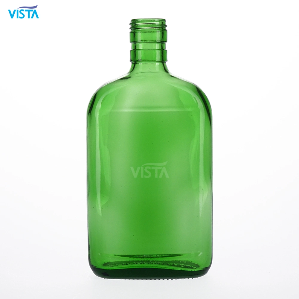 Wholesale 375ml Flask Ice Wine Glass Bottle Mineral Water Bottle Beverage Glass Bottle with Screw Cap.