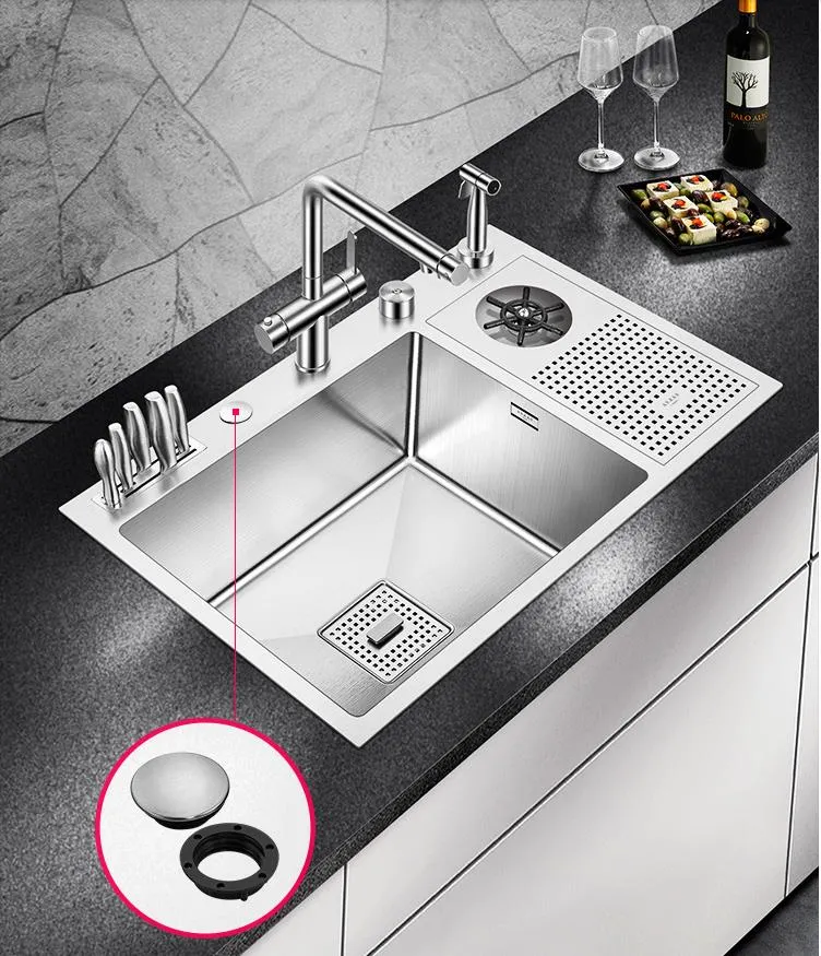 Newest SUS304 High Pressure Washing Sink for Commercial Bars and Cafes
