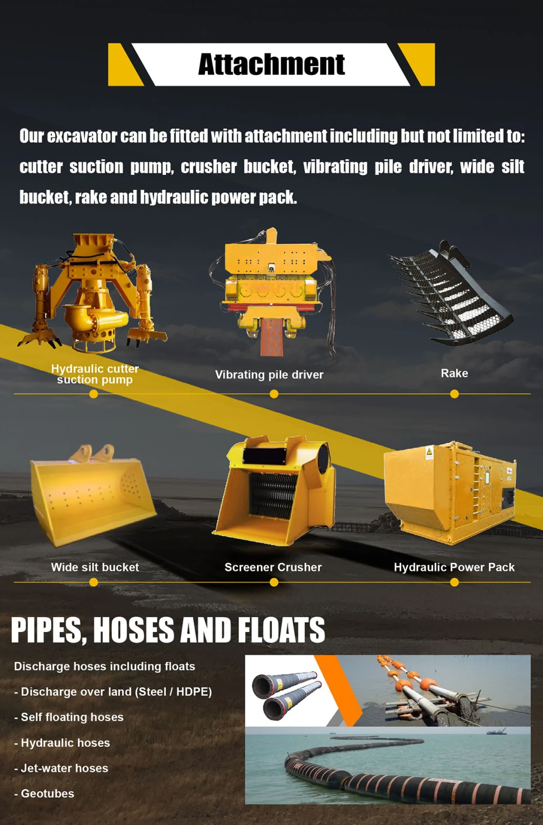 Sinoway Multipurpose Amphibious Excavator Undercarriage Pontoon of Hydraulic Floating Pontoon Undercarriage