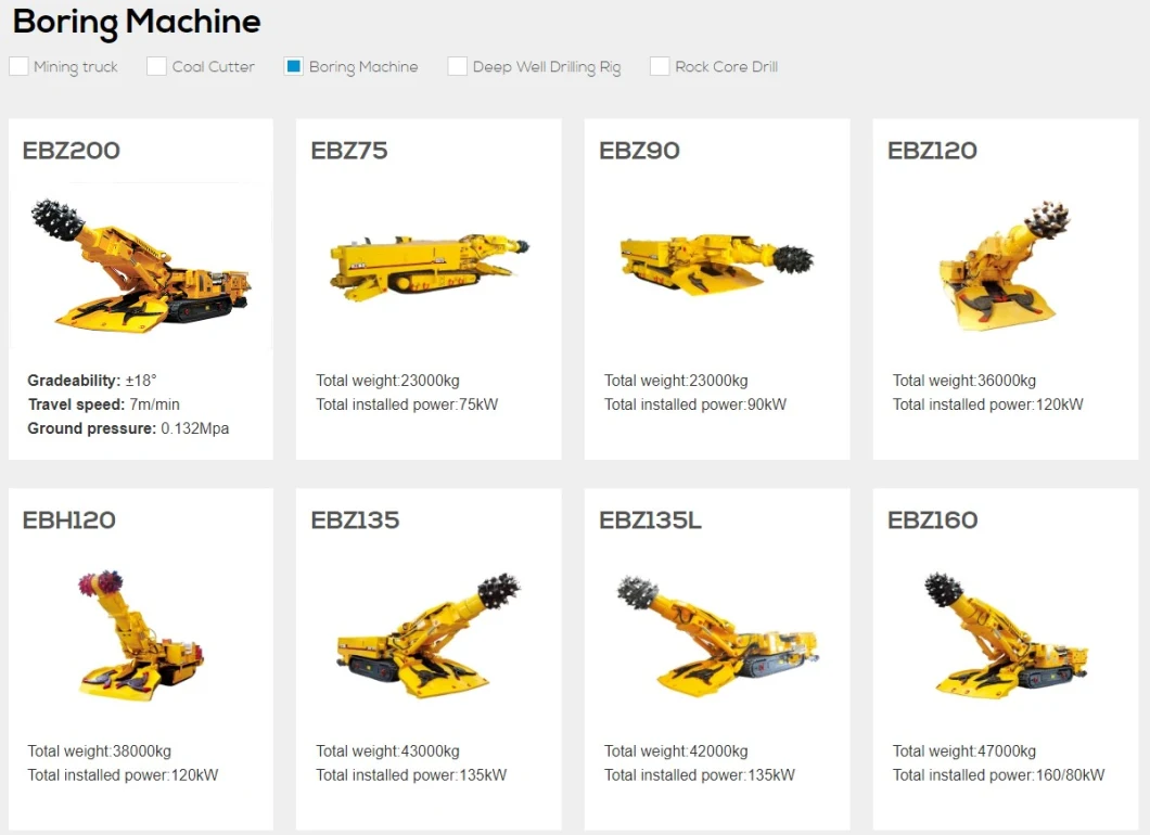 Rock Tunneling Boring Machine, Rock Tunnel Boring Machine, Tunneling Machine, Roadheader