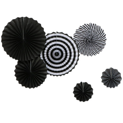 Set 6 Pack Paper Fan Flower Origami Fan Flower Paper Fan Paper Decoration Paper Hanging Decoration