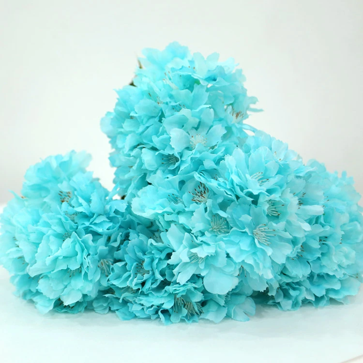 Artificial Hydrangea Silk Cherry Flowers Leaf Bouquet Wedding Bridal Party Home Decor