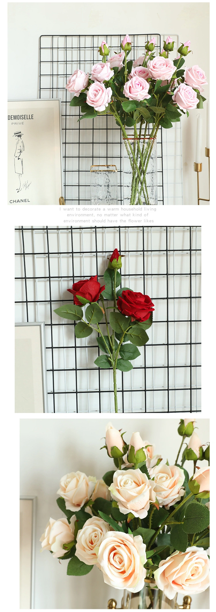 Wholesale Artificial Flowers Artificial Silk Rose Wedding Flowers