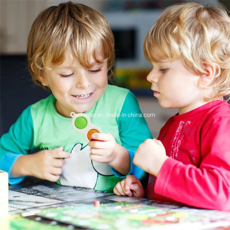 Handheld Mini Silicone Simple Dimple Fidget Buttons Keychain Toy Fidget Toys for Kids Adults