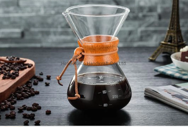 400ml Hand Made Glass Coffee Pot High Temperature Resistant Glass Coffee Pot