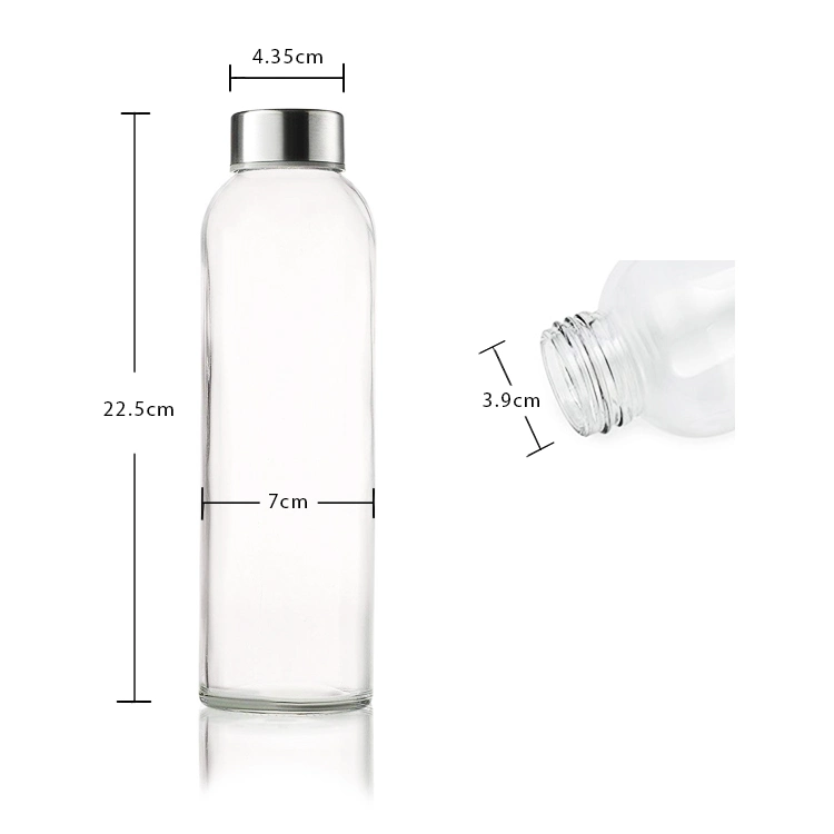 Top Quality Clear Pyrex 550ml Glass Bottles with Screw Cap for Gym