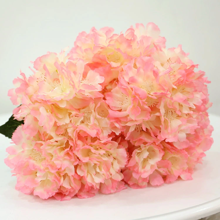 Artificial Hydrangea Silk Cherry Flowers Leaf Bouquet Wedding Bridal Party Home Decor