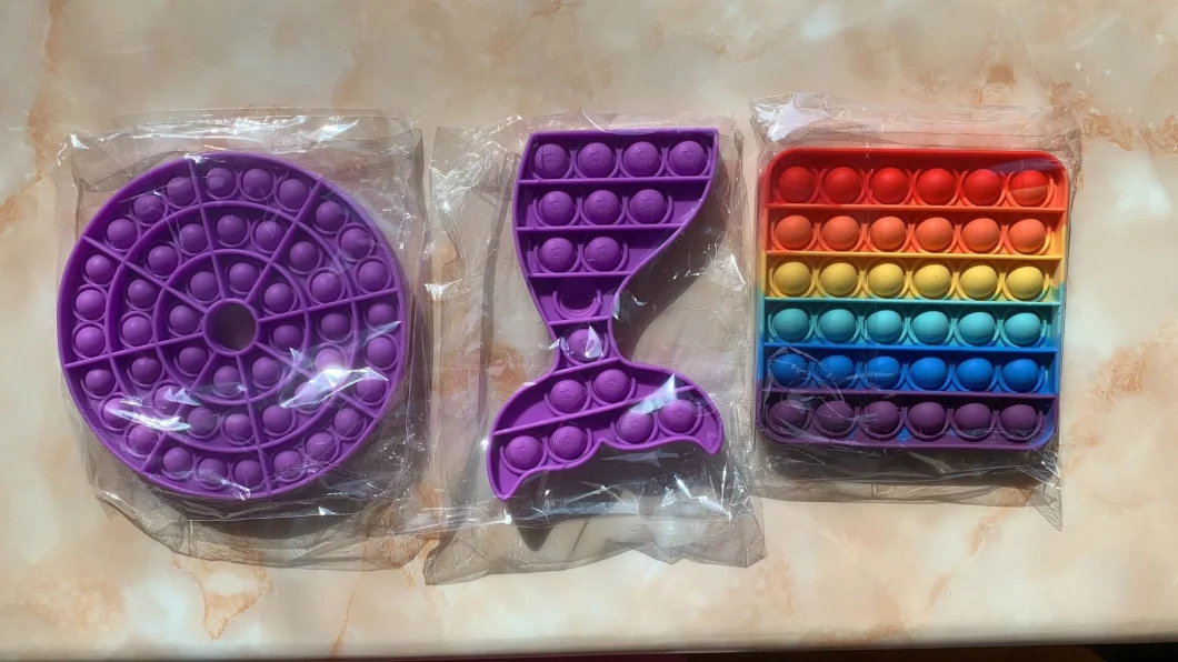 Among Us Push Silicone Pop Bubble Stress Relief Toys Autism Special Needs Pop It Fidget Toy Sensory Toy