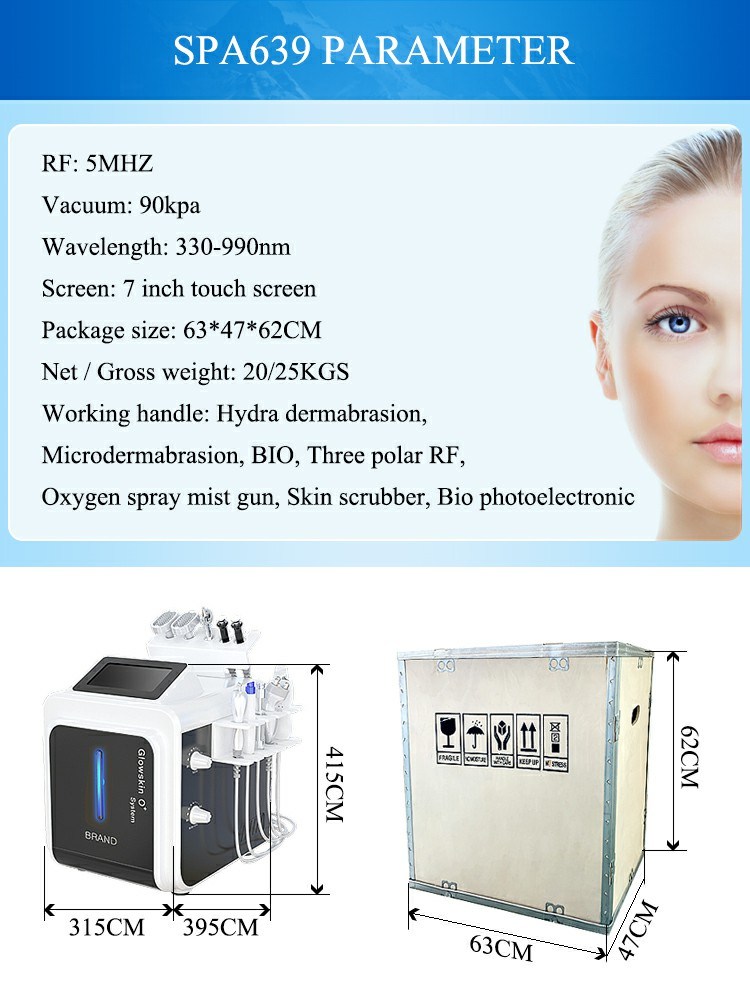 2021 Newest Facial Machine Hydrafacial Ultrasonic Skin Scrubber Bio Skin Care Beauty Quipment