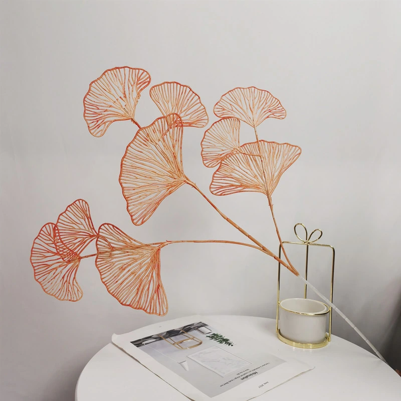 Cheap Gold Artificial Ginkgo Leaf for Home Wedding Decor