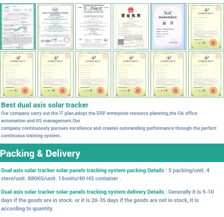 10kw Solar Tracking Bracket Dual Axis 2 Axles PV Sun Tracker Sun Tracking System Solar Tracker Bracket