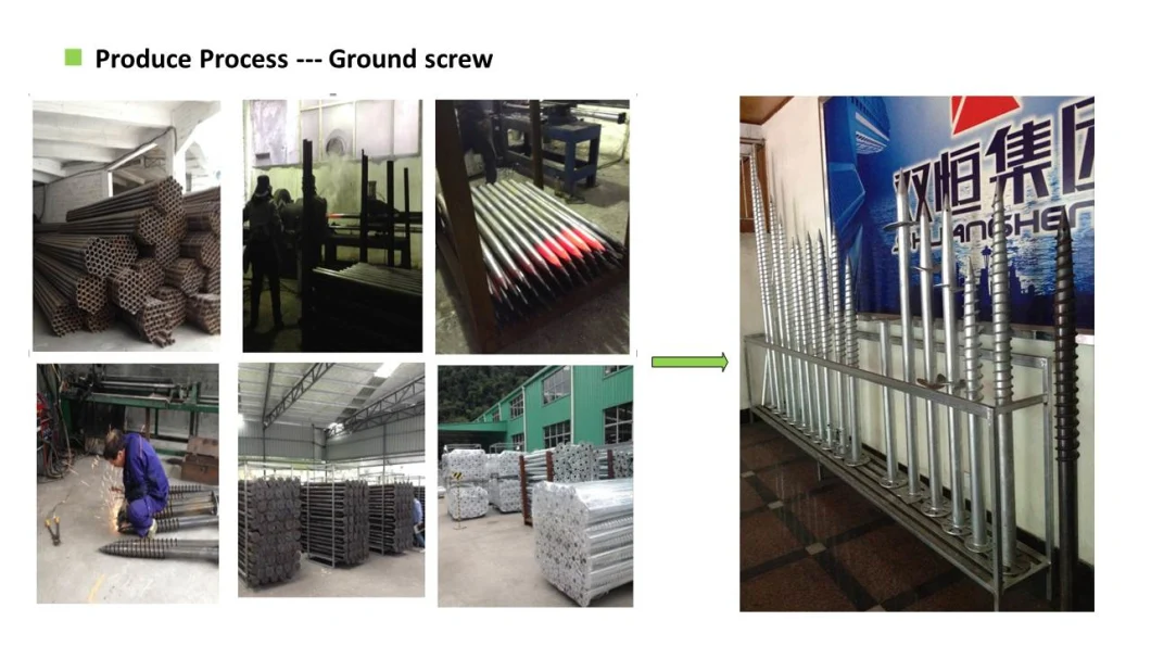 Galvanized Pile Mounting Structure for Ground Mounting System 100kw in South Korea