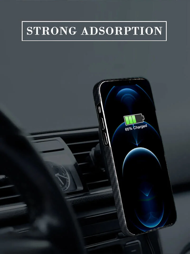 Magnetic Mobile Cover Mobile Phone Accessories iPhone 12 Case Aramid Fiber Phone Case