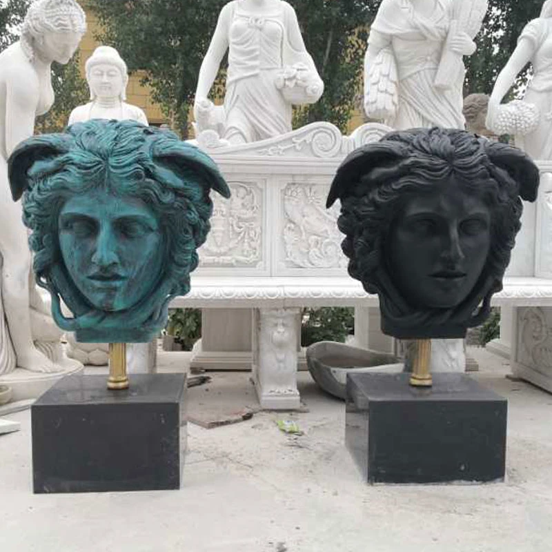 Custom Bronze Medusa Head Greek Art Home Decor Medusa Bust Statue Sculpture