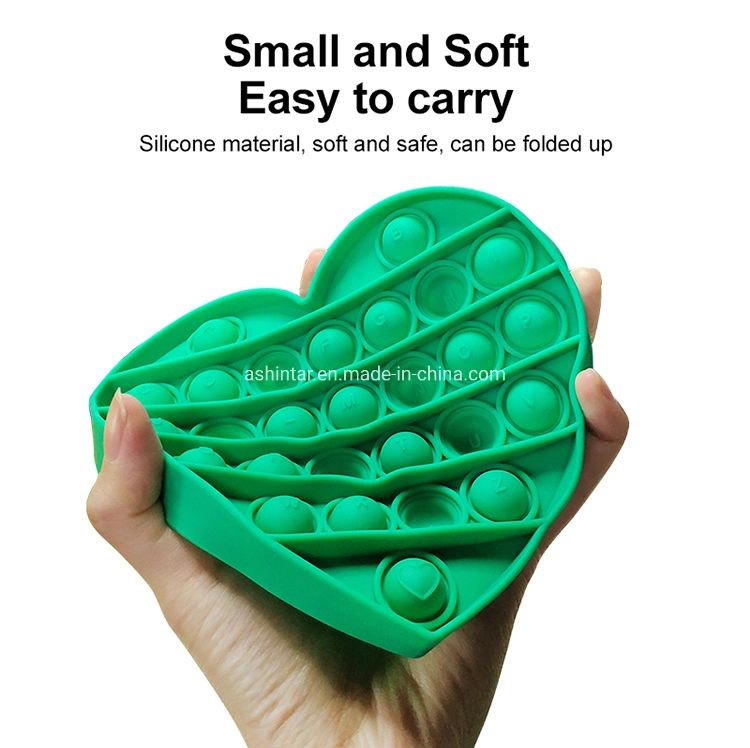 Push Pop Pop Bubble Fidget Sensory Toy, Silicone Squeeze Sensory Special Needs Anxiety Stress Reliever Toys for Kids Adult