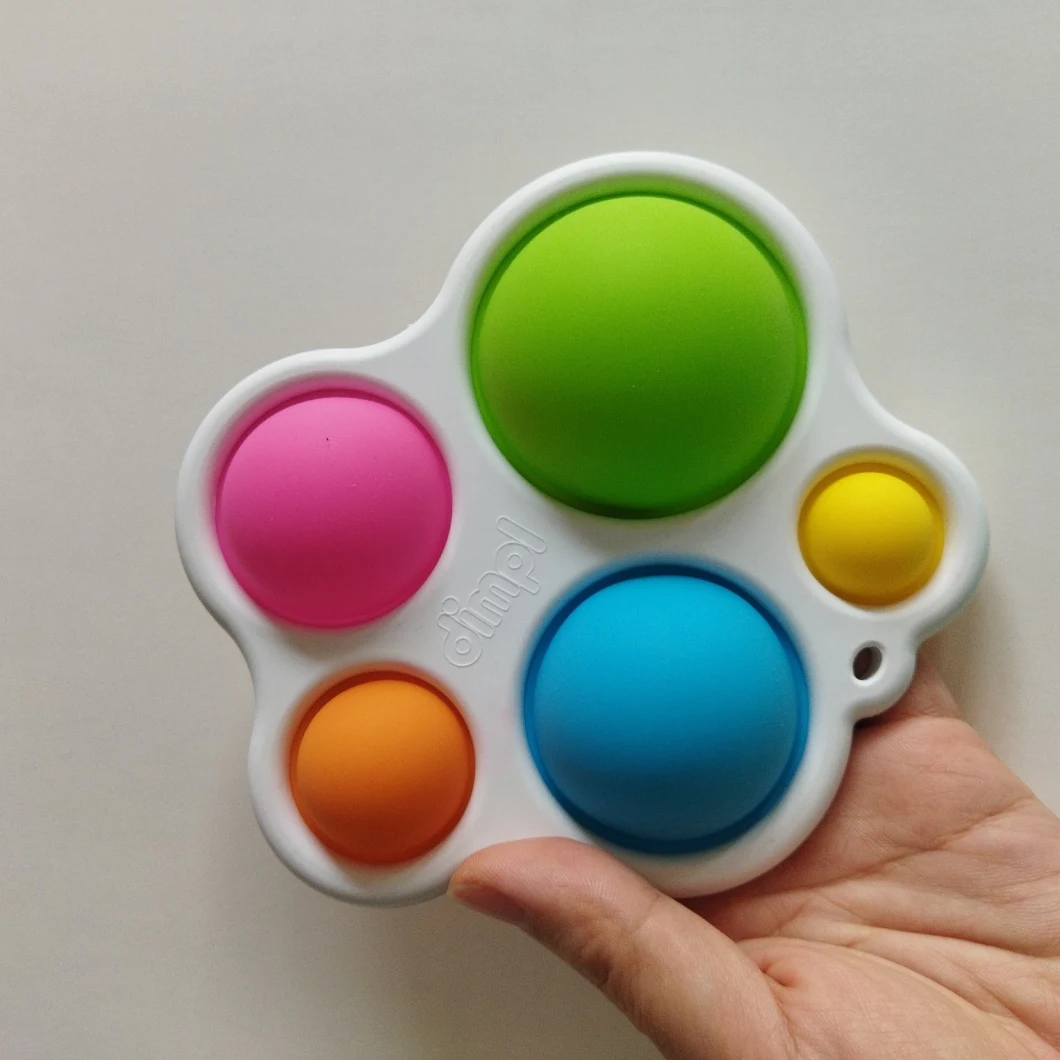 Amazon Hot Sell Sensory 3 Piece Dimple Fidget Toys Set for Stress Relief Silicone Push Pop Bubble Fidget Sensory Pop It Fidget Toy for Kids