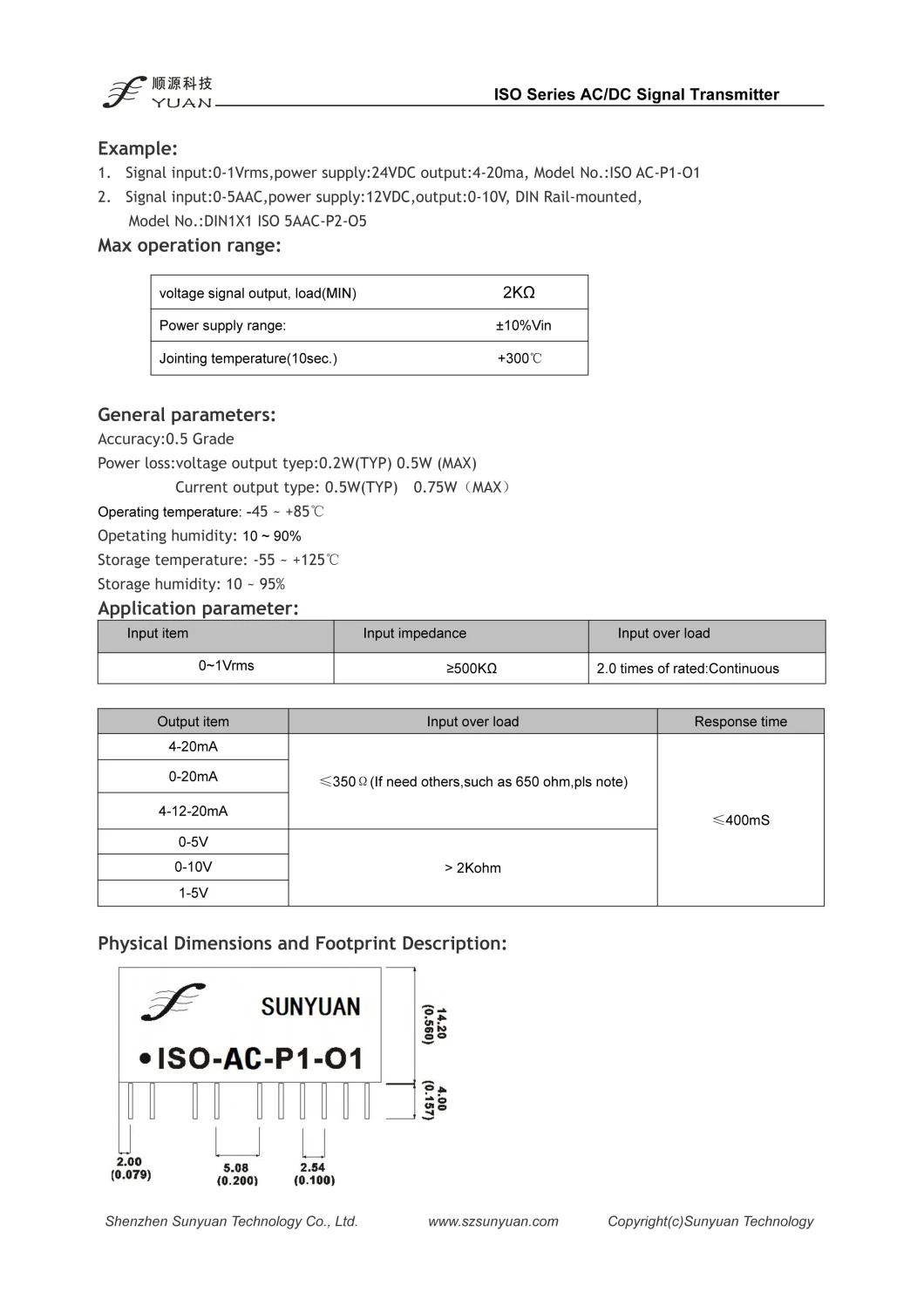 Rail-Mounted Isolated AC to DC Voltage (Current) Signal Transducer