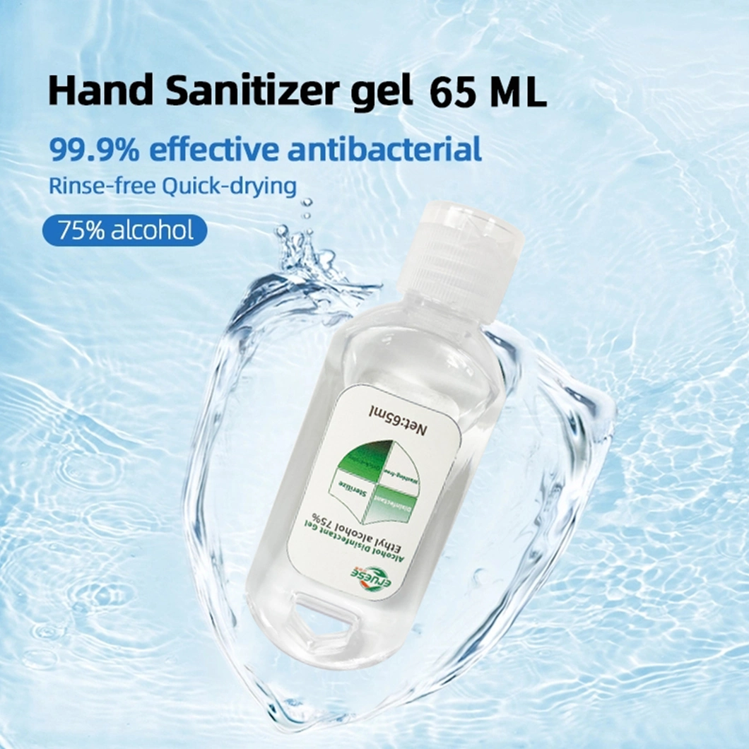 65ml 75% Alcohol Moisture Disinfectant Hand Sanitizer Gel MSDS Certification