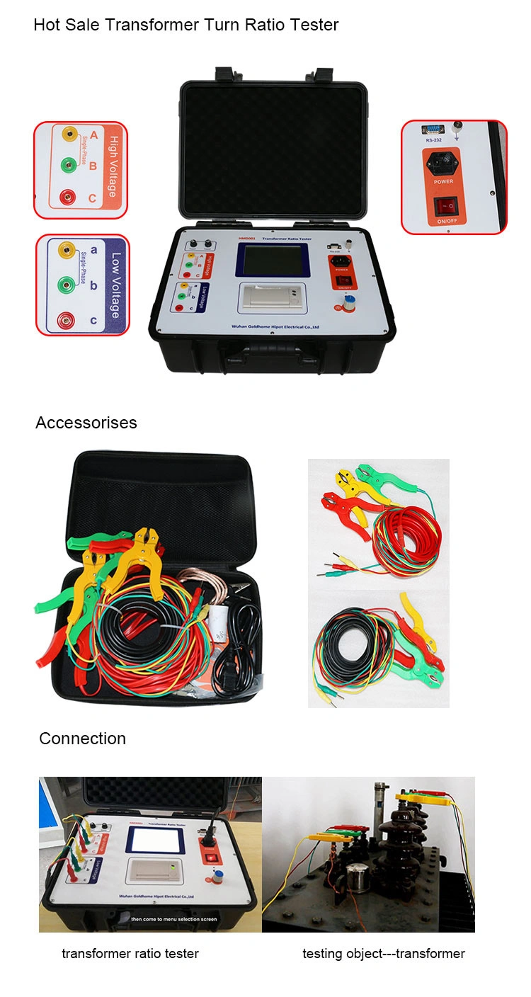 Hm-5001 High Accuracy Transformer Turn Ratio Meter / TTR Tester