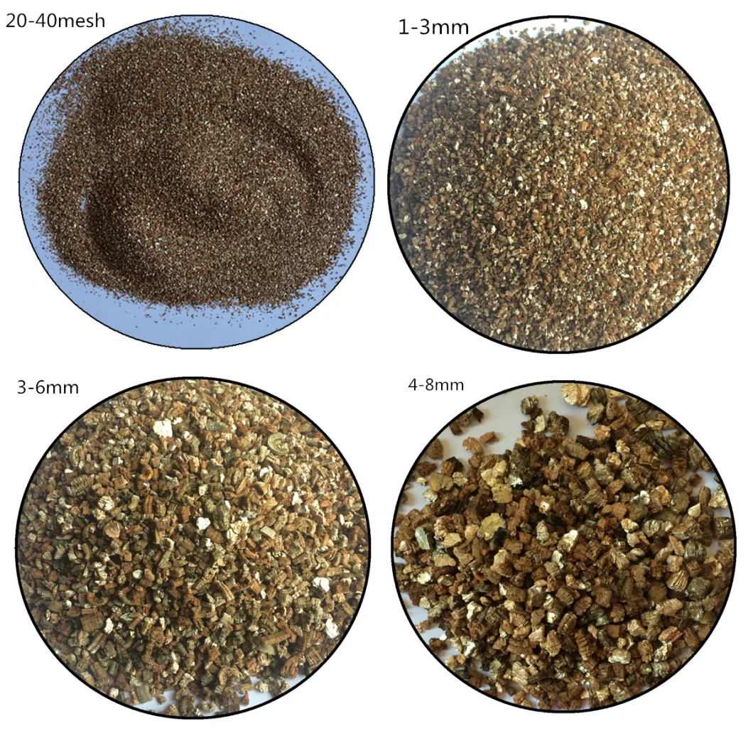 Lightweight Expanded Vermiculite for Brake Pads Clutch Linings Vermiculite 20-40mesh 40-60mesh