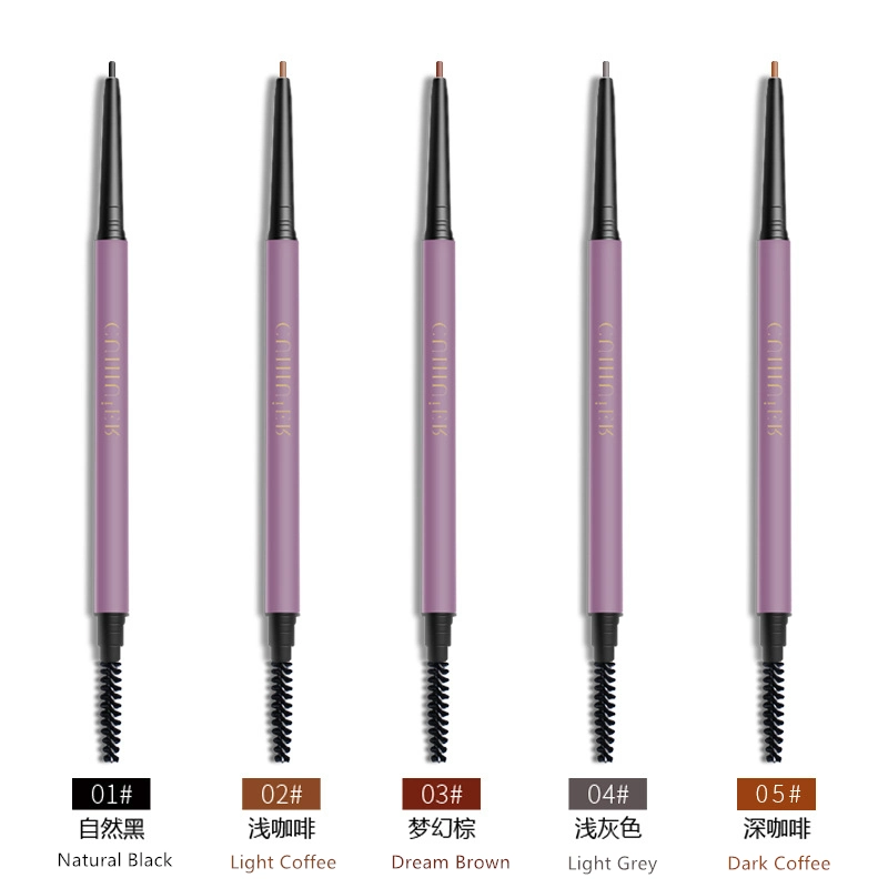 Double Side Eyebrow Pencil Vegan Natural Automatic Thin Brow Pencil