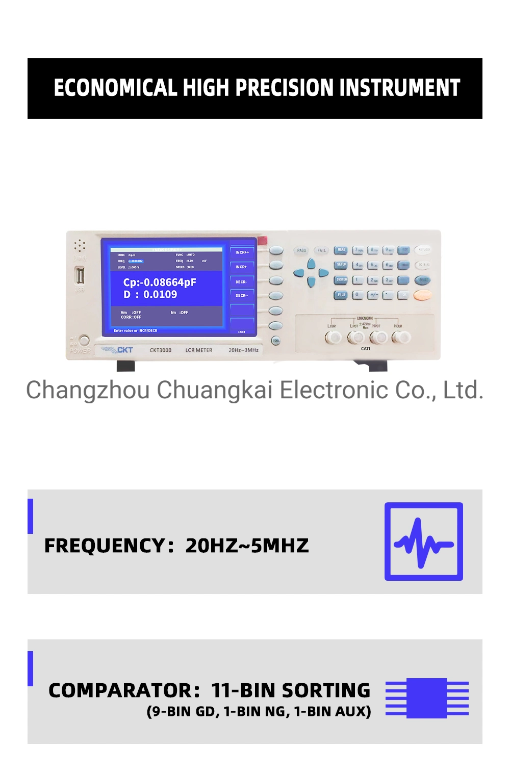 Digital Lcr Meter Capacitance Meter Resistance Meter Inductance Meter (Model CKT200)