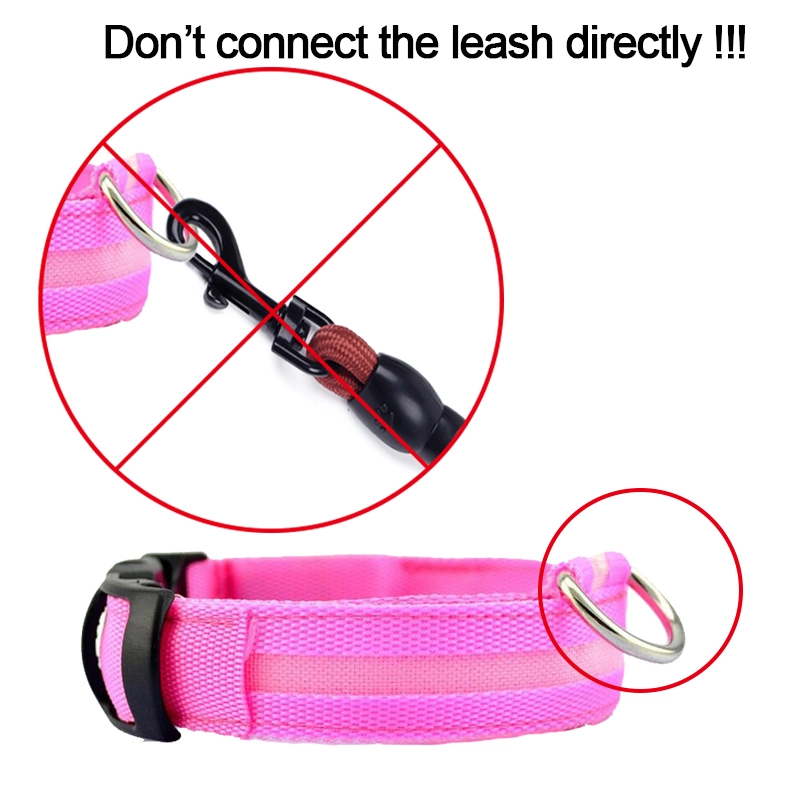 Pet Supplies USB Rechargeable Pet Dog LED Glowing Collar Pet Luminous Flashing Necklace Outdoor Walking Dog Night Safety Collar