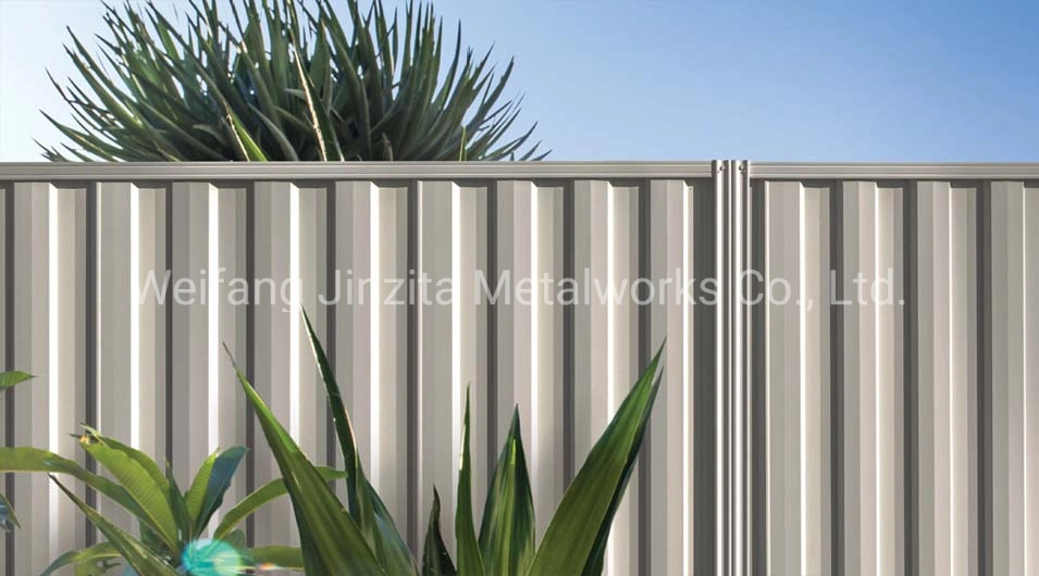 Powder Coated Steel Sheet Fence Panel Residence Security Colorbond Fence Ornamental Fence