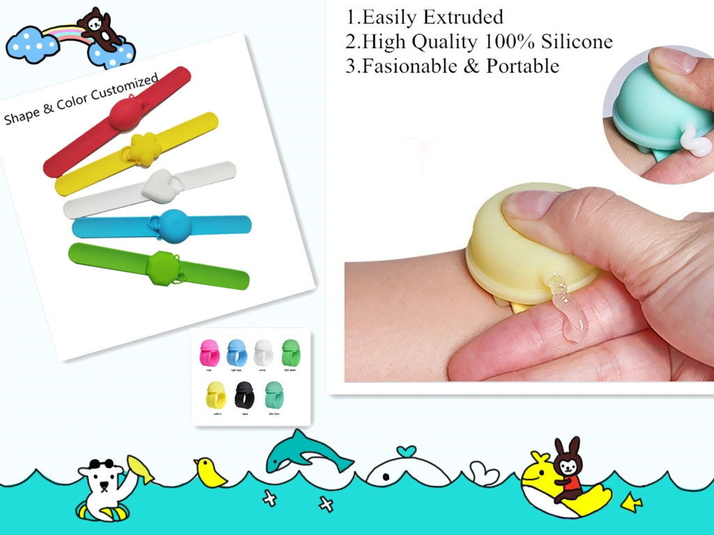 Silicone Hand Sanitizer Slap on Sanitizer Bracelets Custom Logonti Hand Wristband Automatic Silicone Bracelet Hand Sanitizer