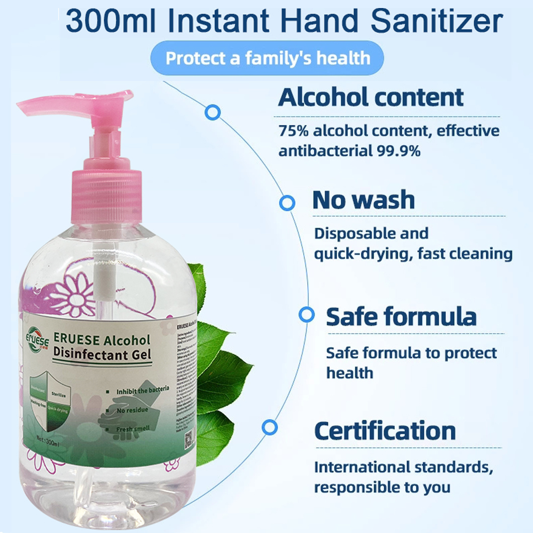 Wholesale 300ml Rinse-Free Hand Sanitizer Gel Antibacterial