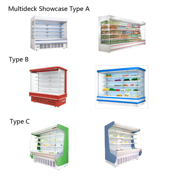 Hot Sale Small Open Chiller for Convenience Store Displaying Beverage, Milk, Dairy, Fruit Chiller