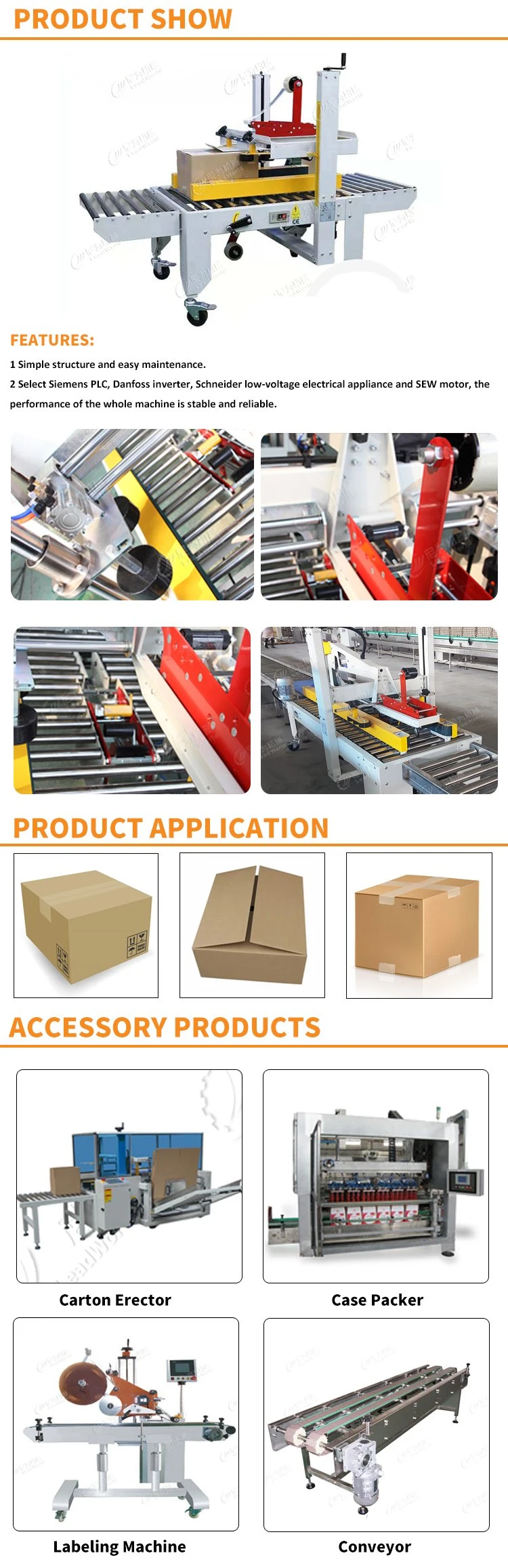 Carton Taping Machine Auto Carton Sealer Carton Sealing Machine Carton Box Sealing Machine Case Sealer