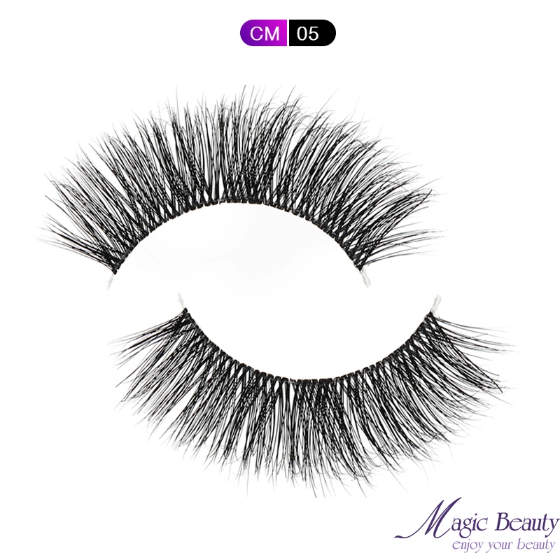 100% Handmade Clear Band Fashionable Eyelashes Beauty False Eyelash Invisible Band Mink Eye Lashes for Cosmetics