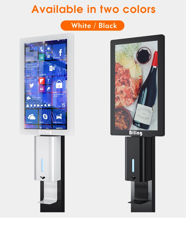 LCD Advertising Screen Hand Sanitizing Billboard Kiosk Digital Signage Hand Sanitizers