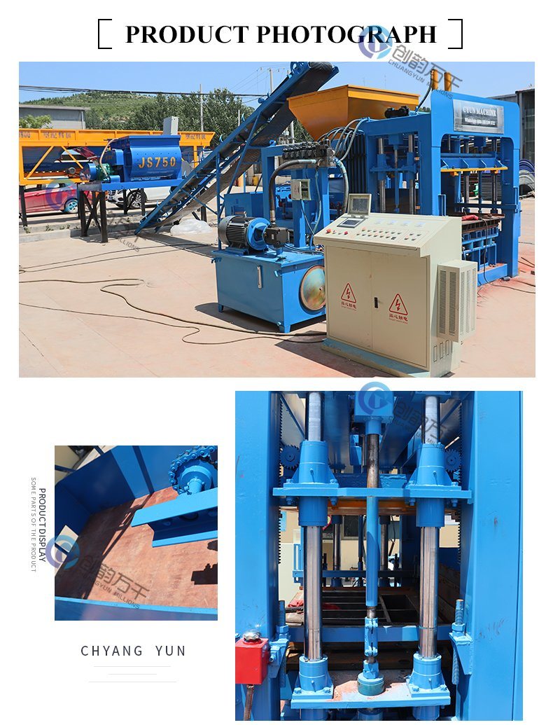 Qt12-15 Automatic Hollow Cement Fly Ash Concrete Brick Block Maker Making Machine for Sale