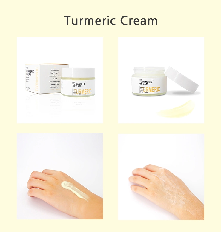 Private Label Anti-Acne, Moisturizing, Brightening Turmeric Facial Cream Skin Whitening Face Cream