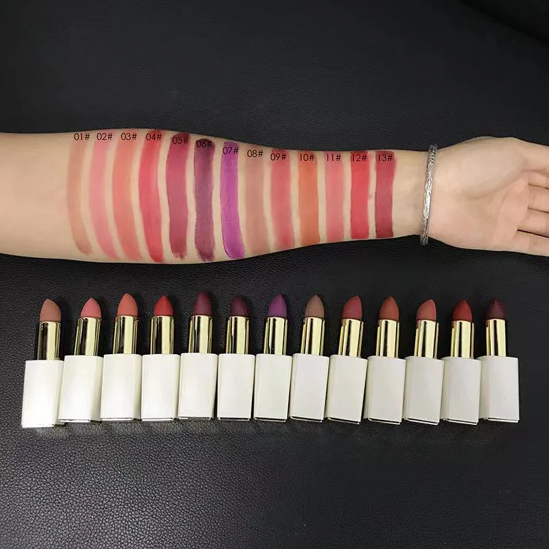 13 Colors No Logo Natural Vegan Cruelty Free Organic Private Label Lipstick Matte Lipstick
