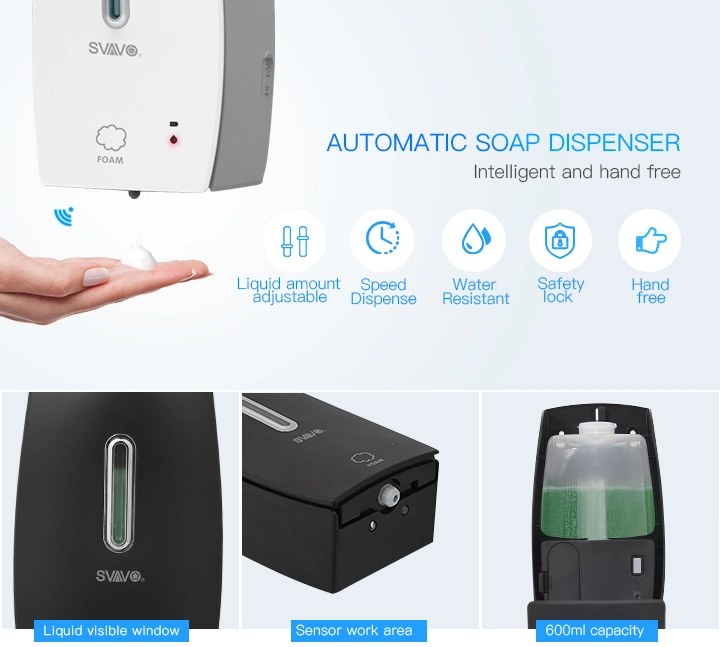 Smart and Clean Automatic Sensor Foam Soap Dispenser for Hand Soap and Hand Disinfectant