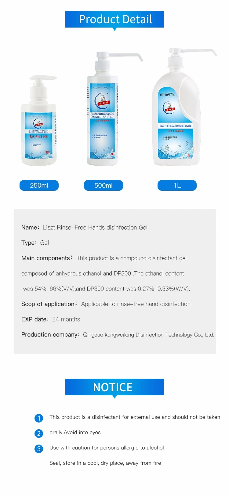 OEM 100ml Hand Sanitizer 75% Alcohol Gel, Water Free Disinfectant Hand Sanitizer Manufacturer