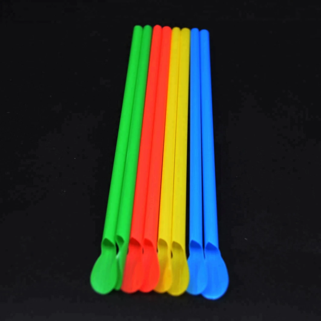 Biodegradable Disposable Eco-Friendly PLA Plastic Spoon Drinking Straws