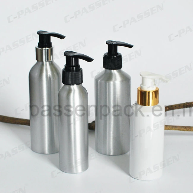 Aluminum Body Shampoo Bottle with Lotion Dispenser Pump (PPC-ACB-036)