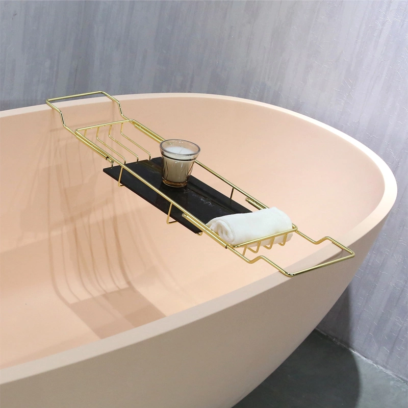 Anti-Microbial Bathtub Caddy and Bed Tray Combo Premium Bamboo Wood with 2 Lavender Bath Bombs