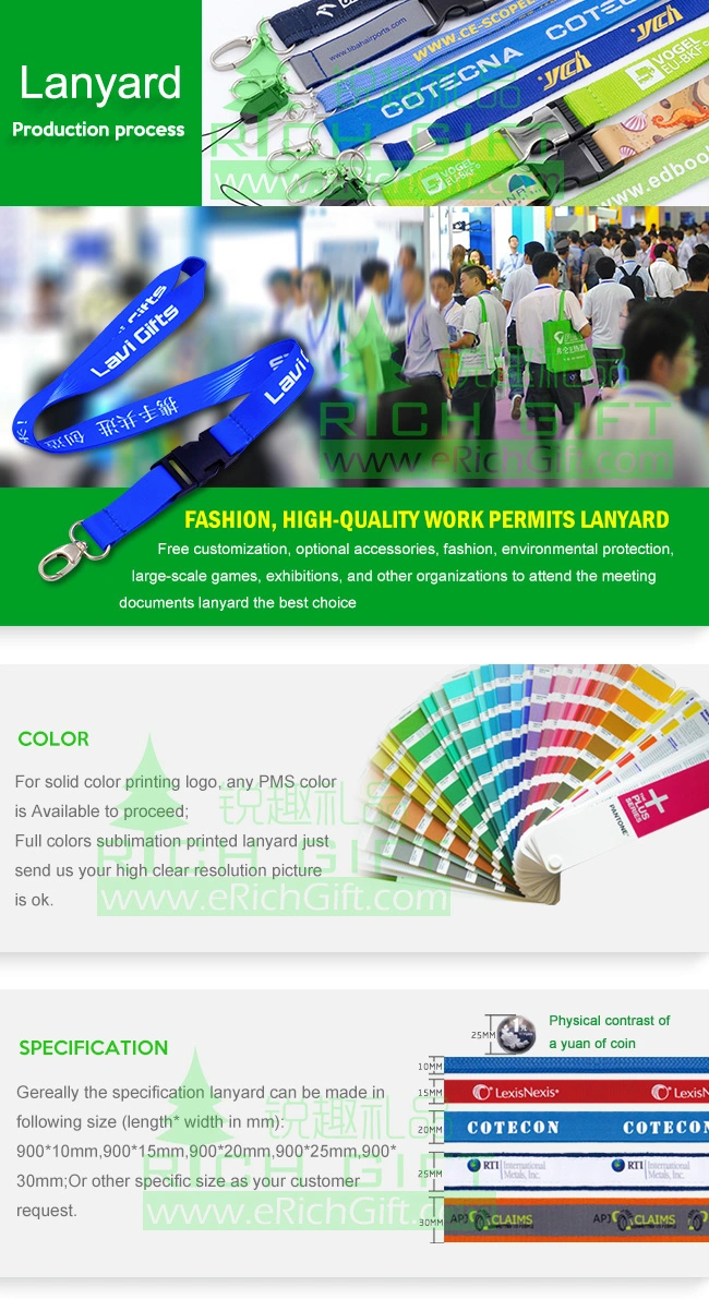 Manufacturer Supplies Customized Sublimation Ribbon Lanyard for Sport Gold Medal Holder