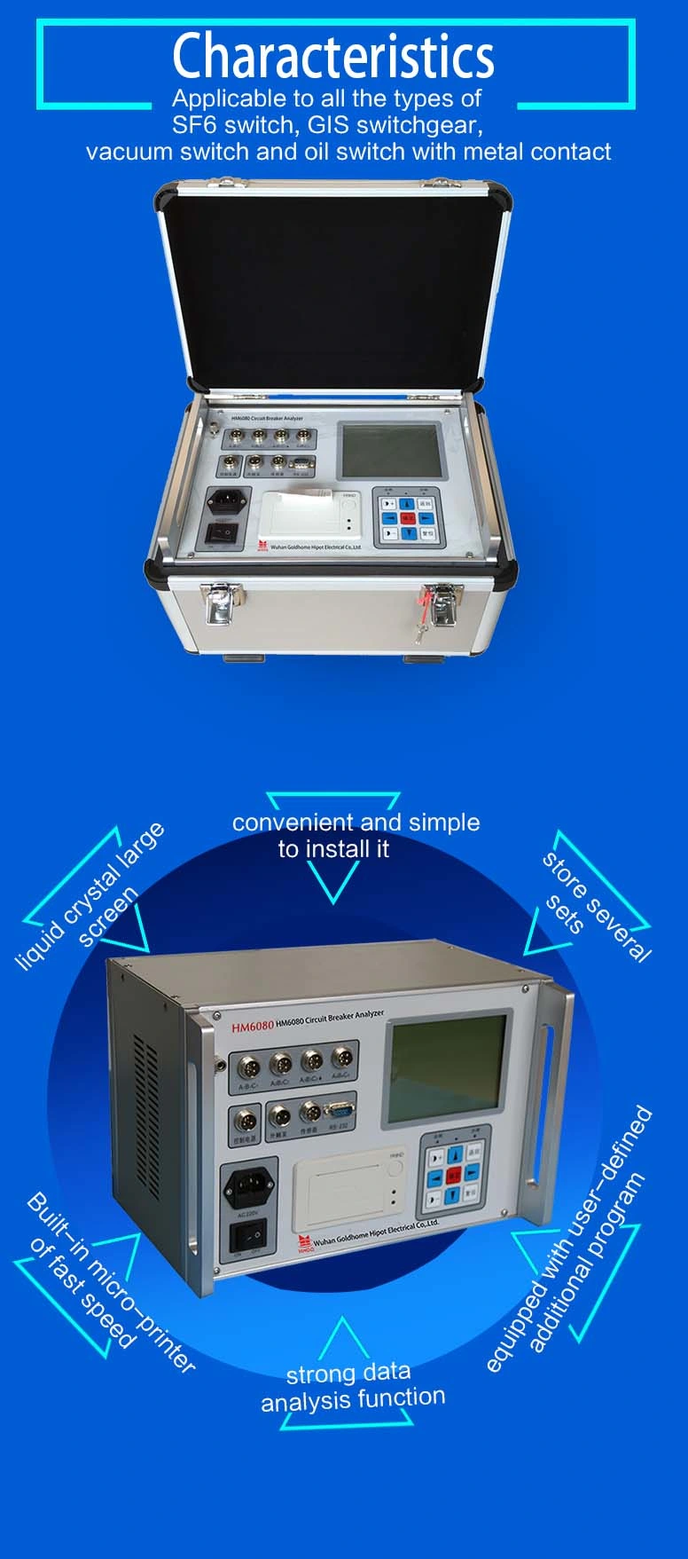 High Circuit Breaker Test Machine Circuit Bresker Tester Characteristic Analyser