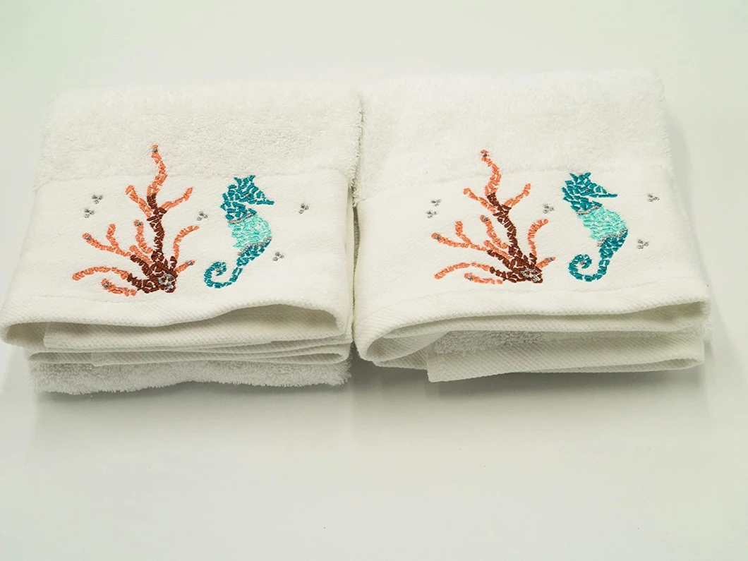 100% Cotton Embroidered Hotel Towel Set for Beach Bath Hand Face Hotel