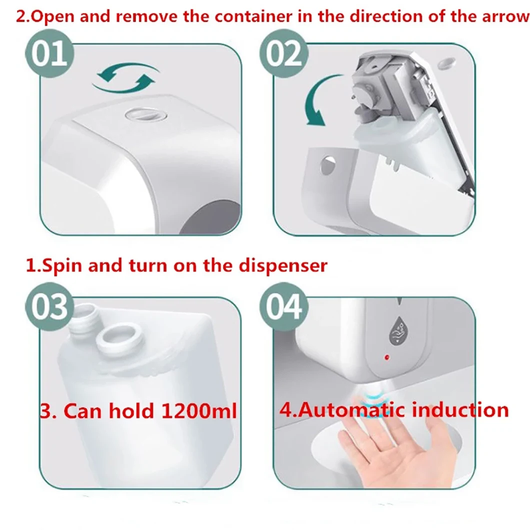 Wall Mounting Automatic Soap Dispenser Touchless Foaming Soap Dispenser